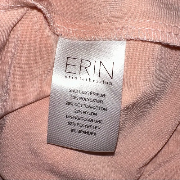 Erin Fetherstone - Lace Stripes Pencil Sheath Dress Pink Coral - Picture 6 of 7